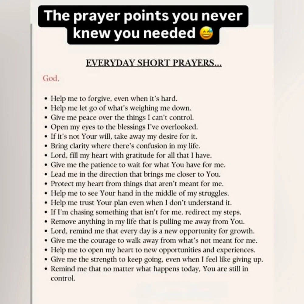Prayer points 🙏🏼